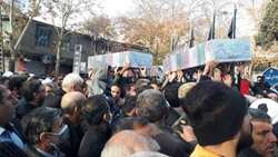 آئین تشییع پیکر مطهر شهدای گمنام در سازمان جهاد کشاورزی استان لرستان